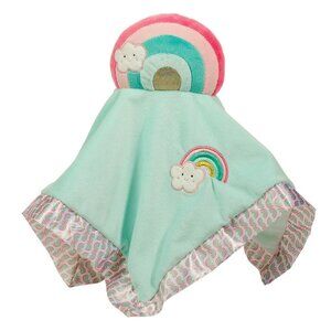 New w/ Tag Douglas Baby Lil Snuggler Green Rainbow  Security Blanket Lovey